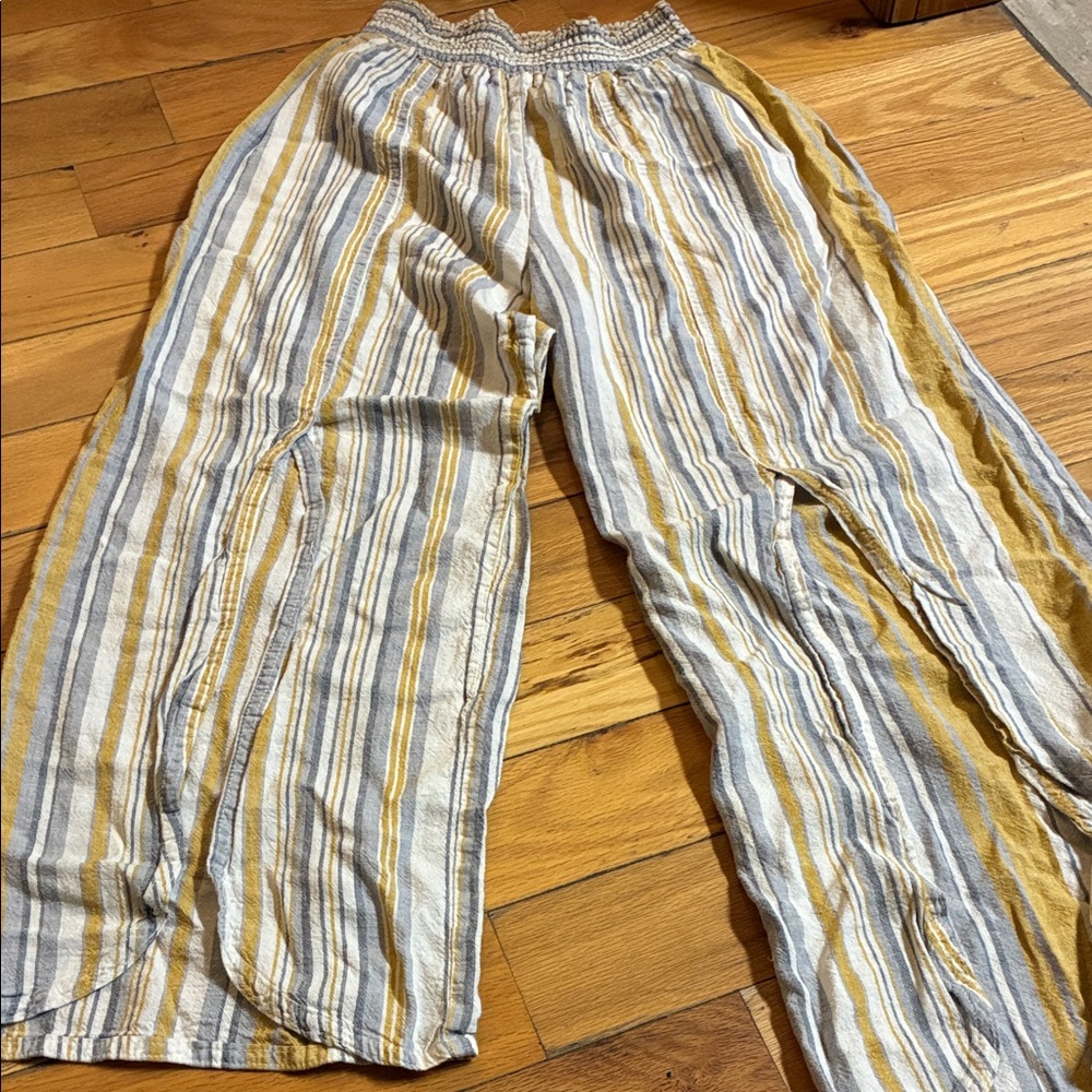Elegant Striped Wide-Leg Pants